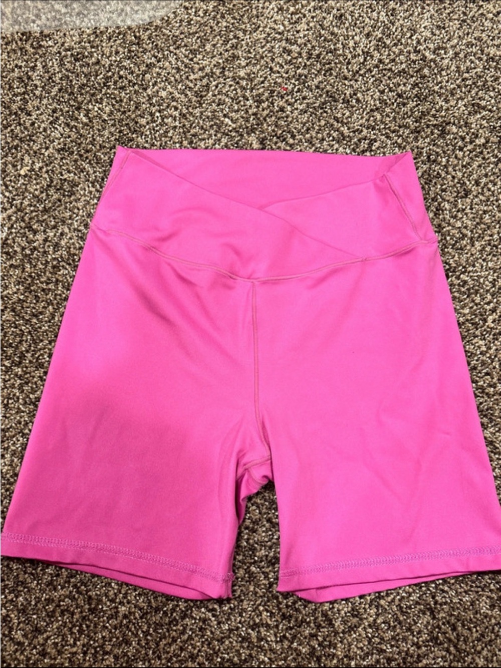 Happily Grey High-Waist Pink Women's Bike Shorts